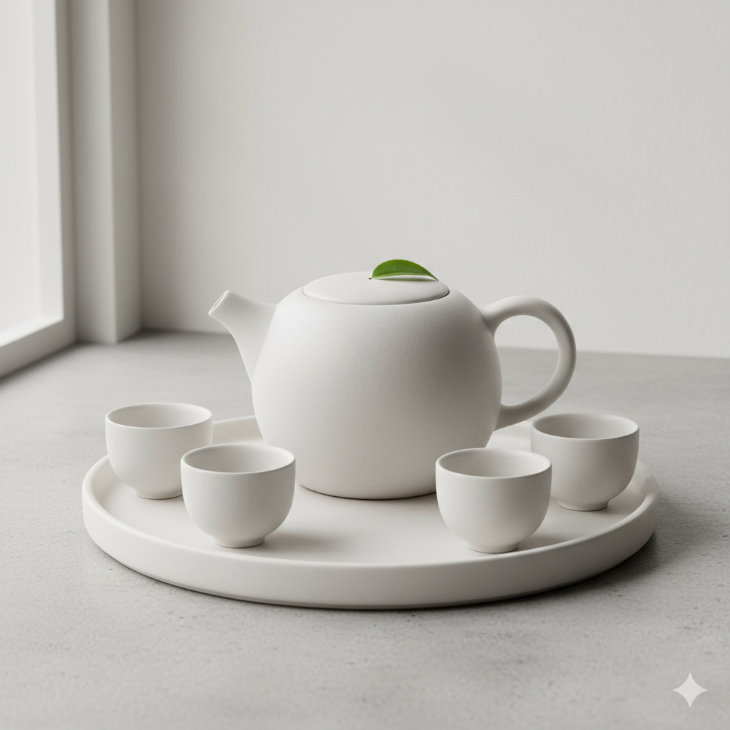 Minimalist Ceramic Teapot Set