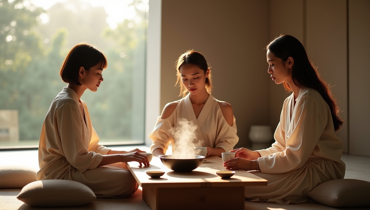 Our Founder Sarah Mitchell Sarah Mitchell conducting a tea ceremony